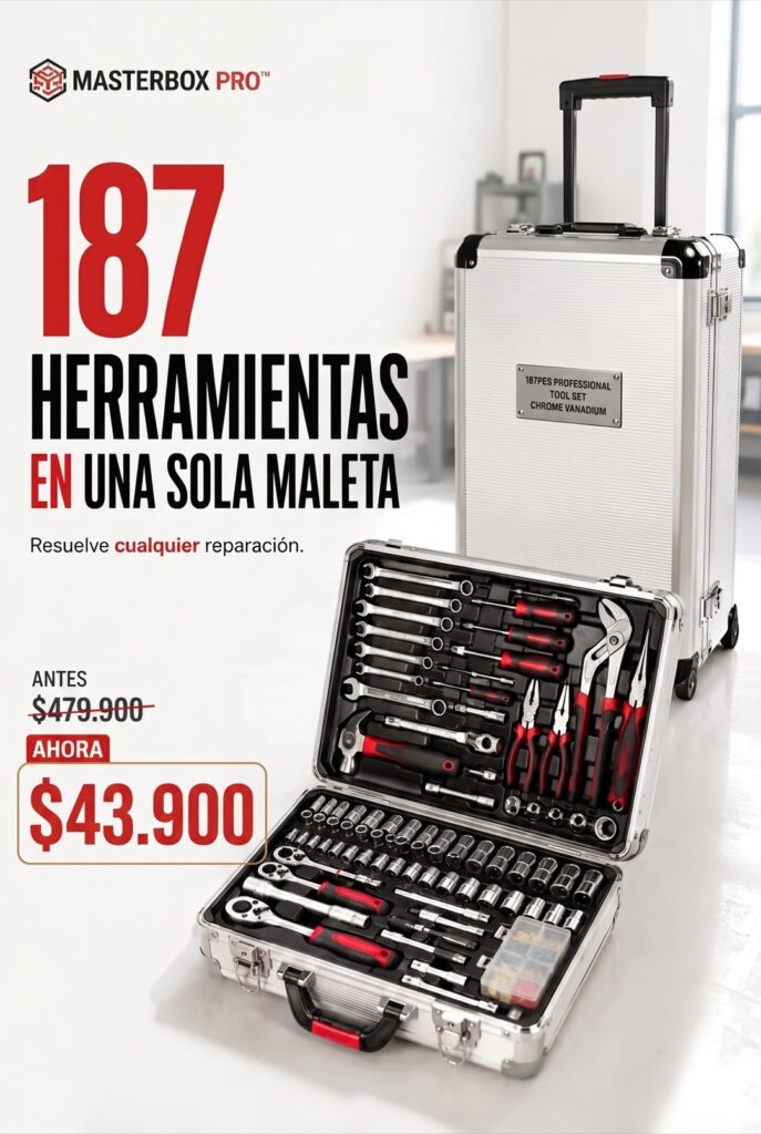Masterbox PRO™ — 187 Herramientas en una sola maleta